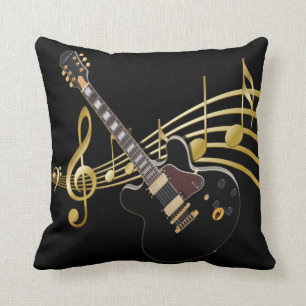 Coussin Carreau de musique de guitare