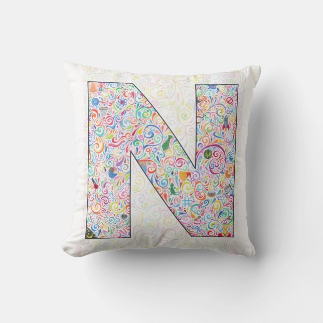 Coussin Carreau de "N" (Recto)