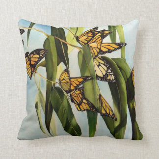 Coussin Carreau de papillon de danse de monarque