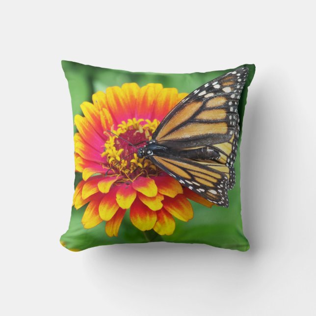 Coussin Carreau de papillon de monarque (Recto)