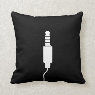 Coussin Carreau de pictogramme de Jack d'écouteur