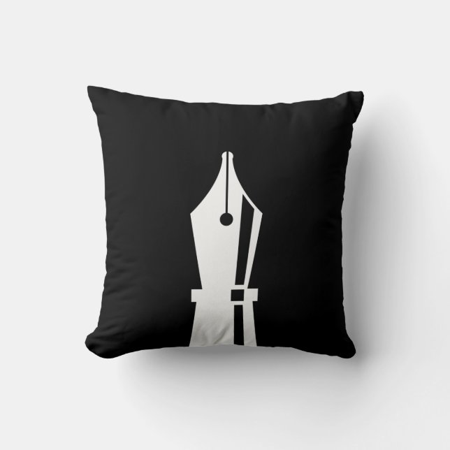 Coussin Carreau de pictogramme de stylo-plume (Recto)
