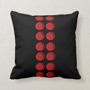 Coussin Carreau "de polka de Lego rouge de point"