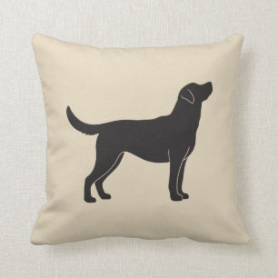 Coussin Carreau de silhouette de chien de labrador
