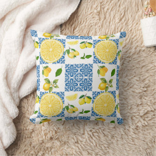 Coussin Carreau de style français au citron élégant et mod