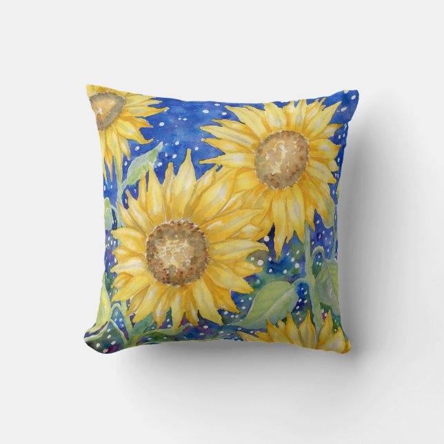 Coussin Carreau de "tournesols" (Recto)