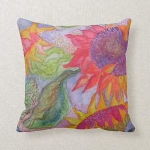Coussin Carreau de tournesols