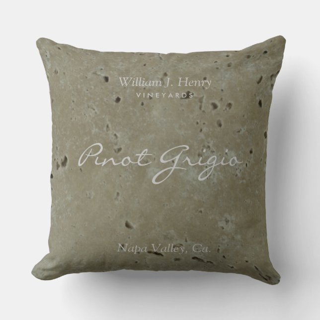 Coussin Carreau de vignoble de vin (Recto)