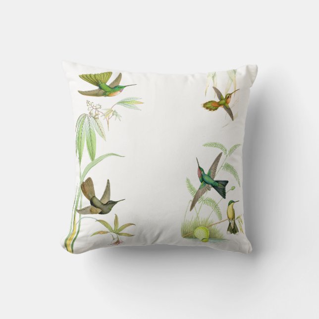 Coussin Carreau des colibris de Goulds (Recto)