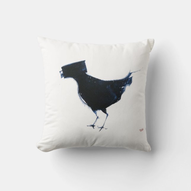 Coussin carreau d'observation d'oiseau (Recto)