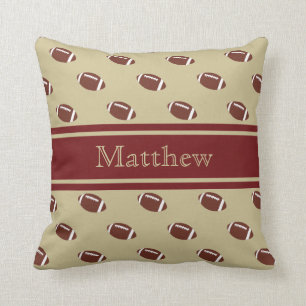 Coussin Carreau du football de grenat et d'or