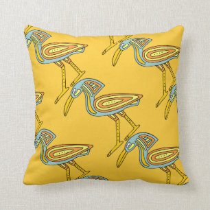 Coussin Carreau égyptien de conception de symbole d'oisea
