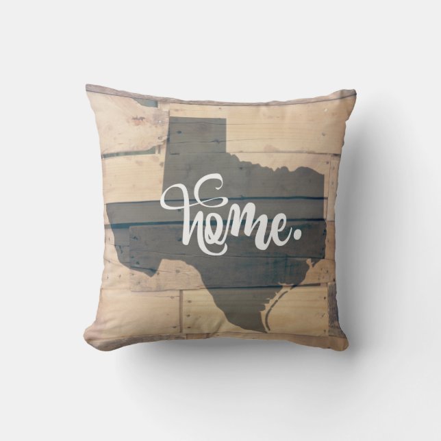 Coussin Carreau en bois rustique de l'État d'origine du (Recto)
