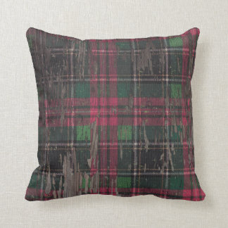 Coussin Carreau en bois rustique de plaid décoratif