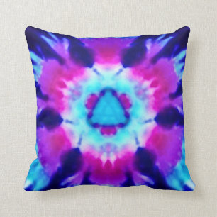 Coussin Carreau étranger psychédélique d'arc-en-ciel