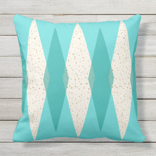Coussin Carreau extérieur à motifs de losanges moderne d