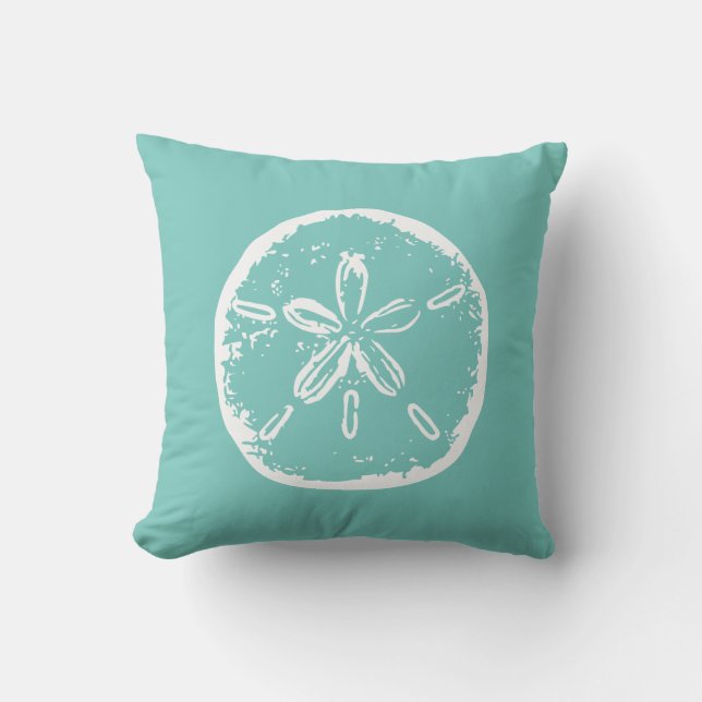Coussin Carreau extérieur de sable de plage rustique (Recto)