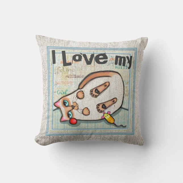 Coussin Carreau fait sur commande de MoJo d'Américain (Recto)