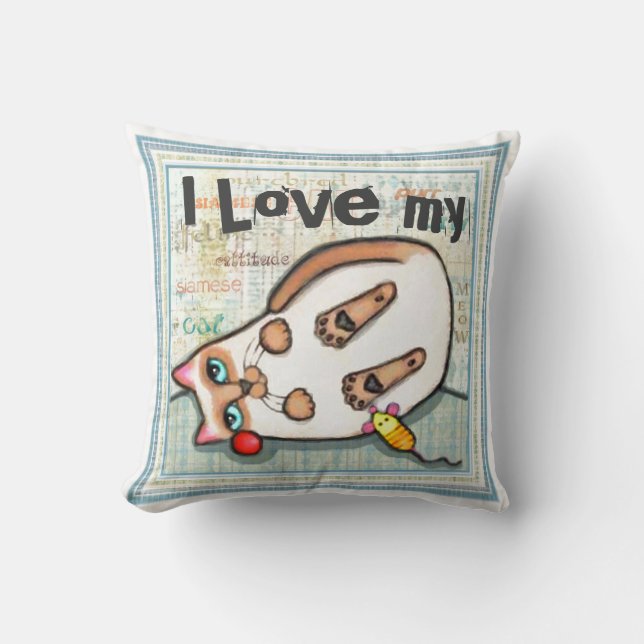 Coussin Carreau fait sur commande de MoJo d'Américain (Recto)