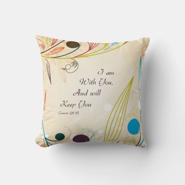 Coussin Carreau floral de citation du résumé w/Christian (Recto)
