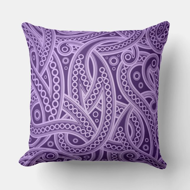 Coussin Carreau génial de motif de Paisley d'abrégé sur (Recto)