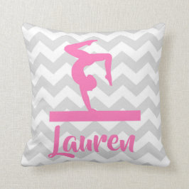 Coussin Carreau gris rose de gymnastique