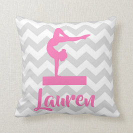 Coussin Carreau gris rose de gymnastique