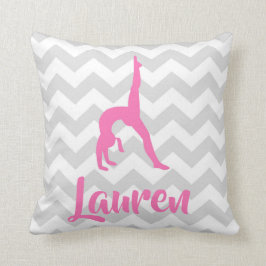 Coussin Carreau gris rose de gymnastique