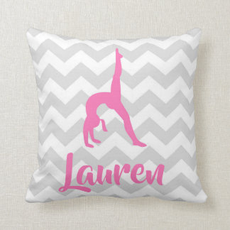 Coussin Carreau gris rose de gymnastique