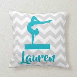 Coussin Carreau gris turquoise de gymnastique