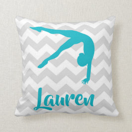 Coussin Carreau gris turquoise de gymnastique