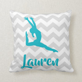 Coussin Carreau gris turquoise de gymnastique