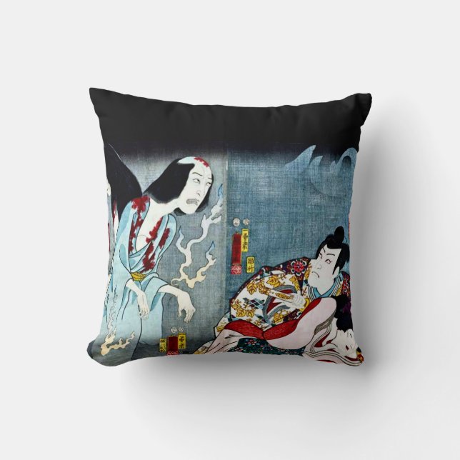 Coussin Carreau héréditaire japonais antique de spiritueux (Recto)