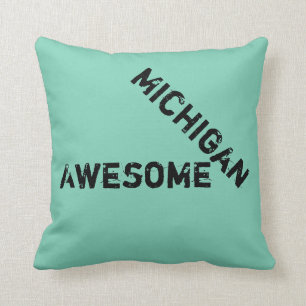 Coussin Carreau impressionnant de citation du Michigan