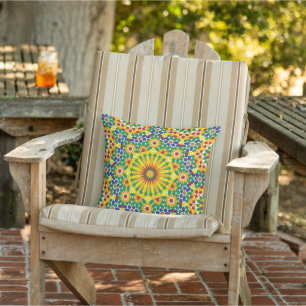 Coussin Carreau méditerranéen esthétique bohème