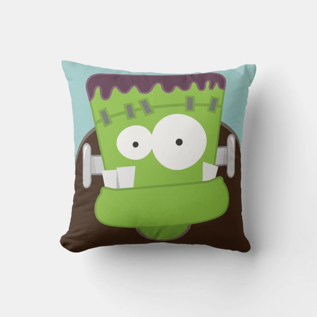 Coussin Carreau mignon de monstre de Frankenstein de bande (Recto)