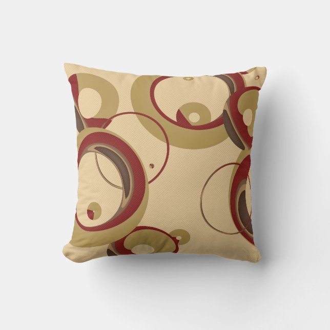 Coussin Carreau moderne de bulles - beige (Recto)