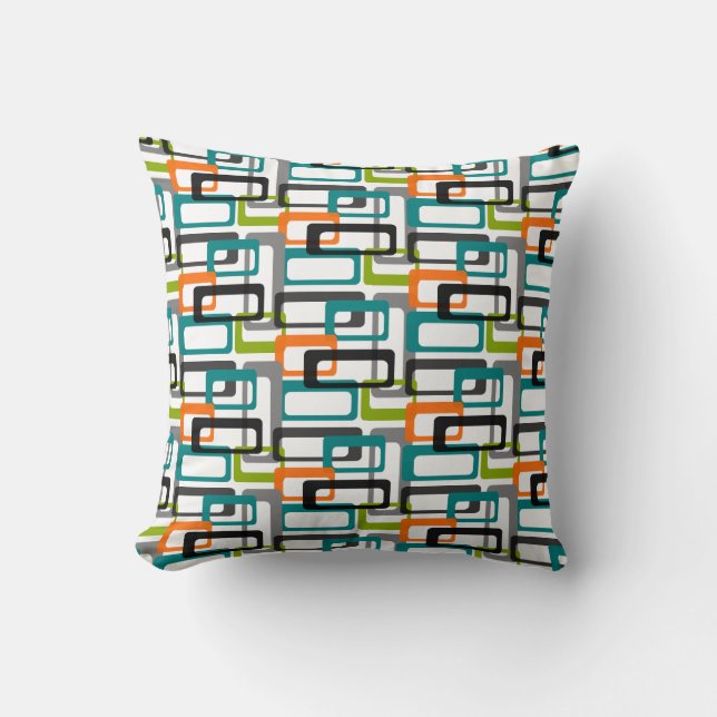 Coussin Carreau moderne d'impression de la moitié du (Recto)