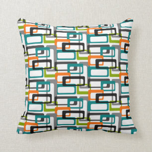 Coussin Carreau moderne d'impression de la moitié du
