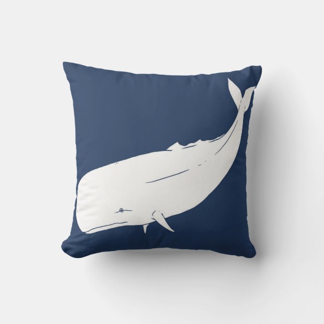 Coussin Carreau nautique de baleine (Recto)