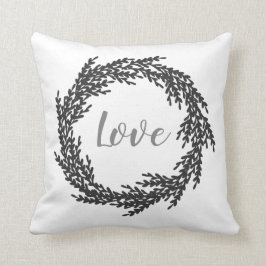 Coussin Carreau noir de guirlande