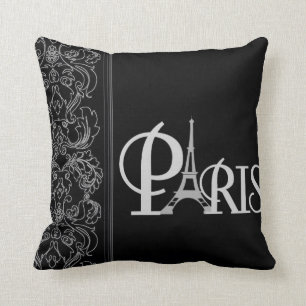 Coussin Carreau noir de Paris