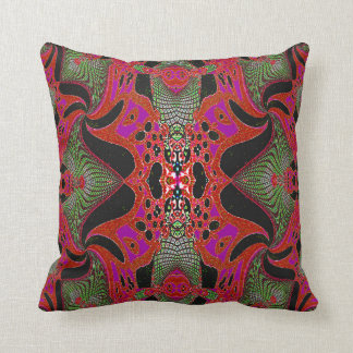 Coussin Carreau noir rouge d'impression