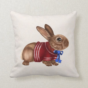 Coussin Carreau patriotique de lapin