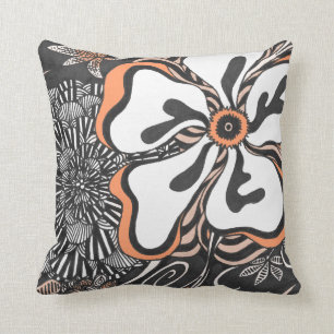 Coussin Carreau personnalisable floral de la couleur   de