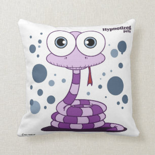 Coussin Carreau pourpre 16" de polyester de serpent x 16"