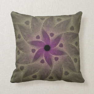 Coussin Carreau pourpre d'abrégé sur fleur