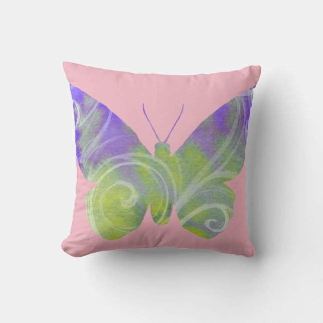 Coussin Carreau pourpre de papillon (Recto)