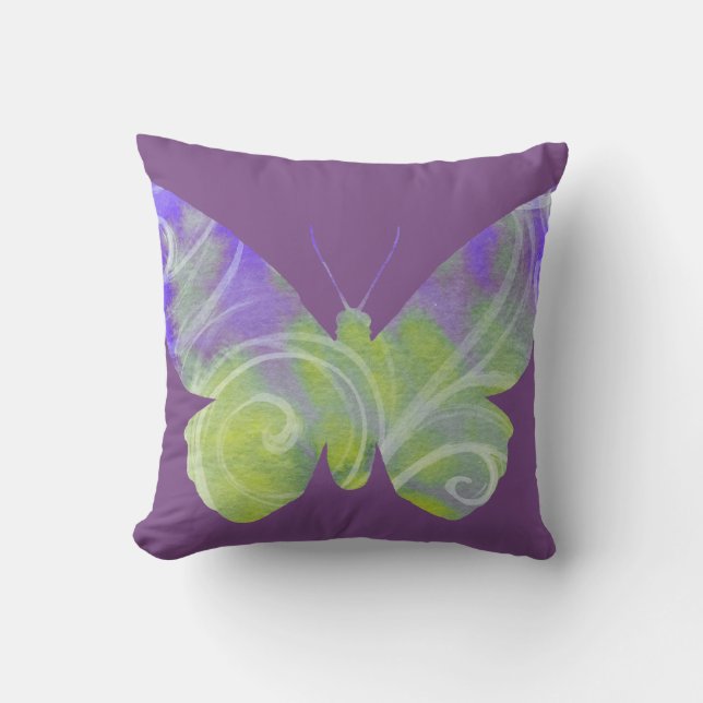 Coussin Carreau pourpre de papillon (Recto)