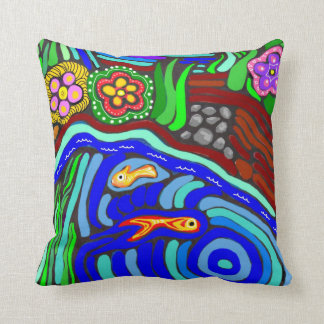 Coussin Carreau psychédélique de jardin